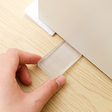 LOLIPPYY 4PCS Toilet Wedge Shim Leveling PVC Stabilizing Shims for Bathroom and Toilets