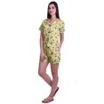 thumbnail image 2 of Moomaya Button Up Pjs For Women Cotton Shorts Shirt Set Notch Collar Sleepwear, 2 of 6