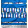 thumbnail image 1 of Soimoi Blue Velvet Fabric Bottle Bar Decor Fabric Printed Yard 60 Inch Wide, 1 of 1