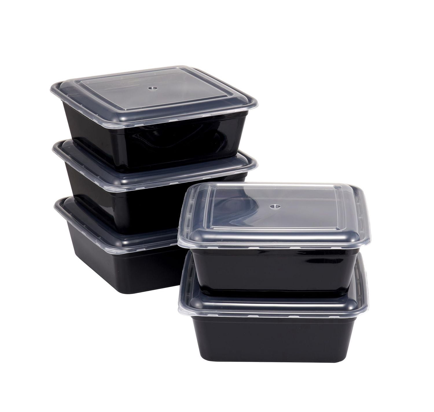 Mainstays 5-pack Tall Square Meal Prep Food Storage Containers – Food Storage Containers for Lunch