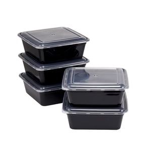 Mainstays 5-pack Contenants de stockage des aliments pour préparation de repas carré – Contenants pour le déjeuner