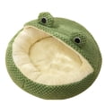 thumbnail image 2 of Soft Plush Pet Cave Bed, Cute Cartoon Design, Keep Warm, Breathable, Lightweight for Cats Dogs, 2 of 7
