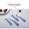 thumbnail image 2 of CEHVOM Wrtgerht 304 Stainless Steel, Children's Spooand Fork, Baby Food Supplement Spoon, Fork Combination, Tableware Kitchenware (Color : Green) Clearance, 2 of 8