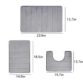 thumbnail image 3 of Leutsin Christmas Deals 2023!Memory Foam Bath Mat Sets 3 Pieces,Christmas Bathroom Rugs Sets 3 Piece, Soft Thick Bathroom Sets Non Slip , Easier To Dry Washable Bathroom Rug Mats, 3 of 9