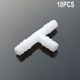thumbnail image 1 of 10PCS White T Connector PE Aquarium Adapter Air Pump Hose Connector 4~8mm, 1 of 4