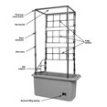 thumbnail image 4 of Hydrofarm GCTR 10 Gal Tomato Garden Planting System & 4' Trellis Tower on Wheels, 4 of 6