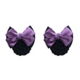 thumbnail image 1 of Decodeary Professional Hair Plate Mesh Pocket Practical Snood Net Elegant And Professional Two-Bows-purple 2Set, 1 of 6