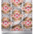thumbnail image 1 of Soimoi Poly Georgette Fabric Floral,Hummingbird & Squirrel Animal Decor Fabric Printed Yard 42 Inch Wide, 1 of 3