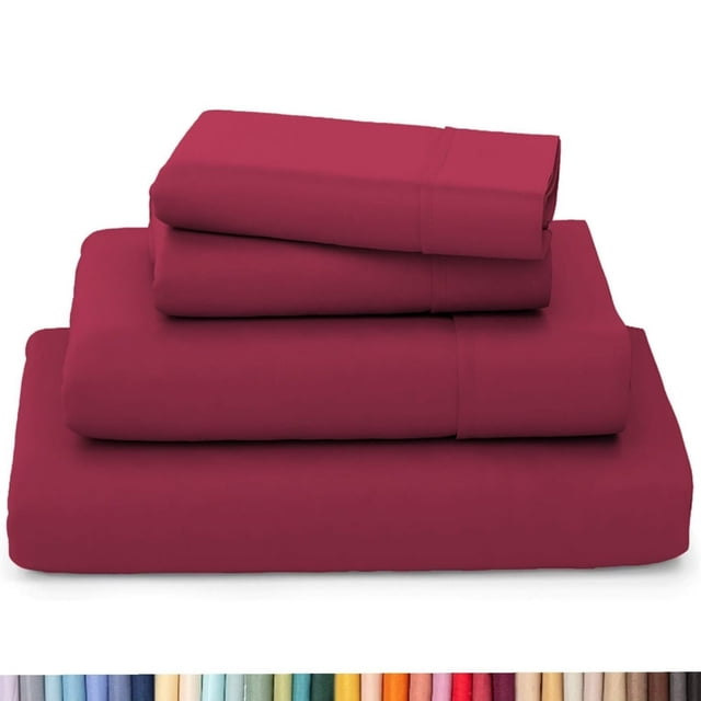 HAOAN Ultra Soft Wrinkle Resistant Bamboo Sheet Set - 4 Piece Set - 2200 Series