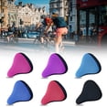 thumbnail image 4 of Bicycle Comfort Saddle Cover Soft Breathable Bike Saddle Cushion Cover Rose Red, 4 of 9