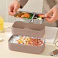 thumbnail image 4 of Stainless Steel Double Layer Lunch Box Can Be Put Into The Microwave To Keep Warm Multi Layer Compartment Lunch Box, 4 of 5