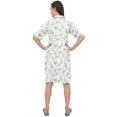 thumbnail image 4 of Bimba Chemise de Nuit à Manches Courtes Imprimée Florale Bleue pour Femmes avec Poches - 8, 4 of 6