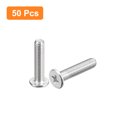 thumbnail image 3 of Unique Bargains M5x0.8x25mm 50Pack Metal Flat Round Head Screws Phillips Drive Machine Bolt, 3 of 5