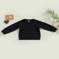 thumbnail image 4 of MesaSe Bébé Garçon Fille Solide Coton Pull Col Rond Manches Longues T-Shirt Tops Printemps Vêtements d'Automne Brun 2-3 Ans, 4 of 7