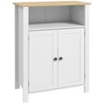 thumbnail image 1 of kleankin Armoire de Rangement de Salle de Bain avec Portes Doubles et Étagère Ajustable, 1 of 10