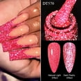 thumbnail image 3 of Bamboohart Vernis Gel Réfléchissant Fluorescent Rose 7 ml, Paillettes, Néon, Semi-Permanent, UV LED, Vernis Gel pour Nail Art, Manucure, 3 of 9