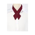 thumbnail image 2 of INSPIRE CHIC Nœud Papillon Unisexe d'Uniforme Scolaire Uni à Boutons Réglables à Croisillons Rouge Vin Taille Unique, 2 of 6