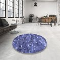 thumbnail image 4 of Ahgly Company Tapis d'Intérieur Lavables en Machine, Carrés de Transition Bleu Ciel, Carrés de 7', 4 of 7