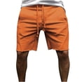 thumbnail image 1 of Yuzhih Men's Summer Shorts Casual Solid Color Drawstring Frayed Raw Hem Shorts Outdoors Workout Athletic Shorts, 1 of 6