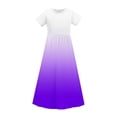 thumbnail image 4 of Rbaofujie Robe Maxi pour Filles à Manches Courtes, Robe Décontractée de Vacances avec Poches pour 4-13 Ans, 4 of 9
