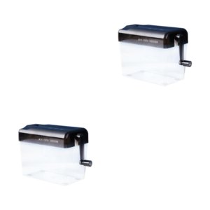 Wweixi Compact and Portable Manual Paper Shredder, Black, 2 Count