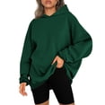 thumbnail image 2 of Oversized Hoodies for Women Sweatshirts Long Sleeve Pullover Fall Winter Solid Color Tops, 2 of 7