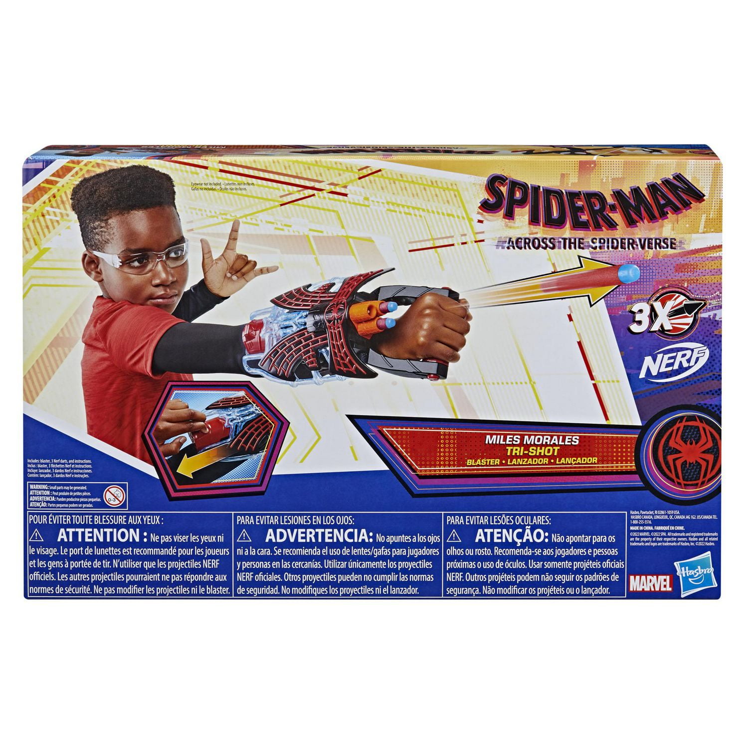 Marvel Spider-Man: Across the Spider-Verse, blaster Miles Morales 3 fléchettes