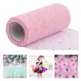 thumbnail image 4 of 1 Roll Glitter Trimming Tulle Roll No Odor Net Yarn Wreath Decorations Sheer Ribbon for Indoor, 4 of 7