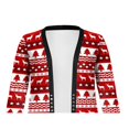 thumbnail image 4 of Women Christmas Long-Sleeved Cardigan Mid-Length Outwears, 4 of 5