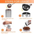 thumbnail image 3 of Moulin à Café Manuel en Acier Inoxydable, Moulin Portatif à Main pour Grains de Café avec Meule Conique en Céramique Réglable et Brosse, Moulin à Manivelle pour Espresso, Presse Française, Infusion Turque, 3 of 6