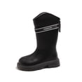 thumbnail image 4 of Elvqul Girls Boots,Shoes for Girls,Winter Zipper Riding Boots Fleece Faux Leather Size 10 Girls, 4 of 7