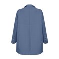 thumbnail image 3 of Pisexur Women's Two Piece Outfits Solid Color Long Sleeve Button Suit Blazer Jacket Wide Leg Pants Matching Set with Pockets Business Work Casual Suit Sets Plus Size S-5XL, 3 of 3