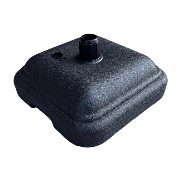 S SERENABLE Black Plastic Parasol Base Large Capacity Fillable Umbrella Stand Stable Outdoor