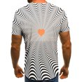 thumbnail image 4 of Fridja T-Shirt à Imprimé pour Homme Été Décontracté Grande Taille Manches Courtes Col Rond T-Shirt à Imprimé 3D Haut Graphique Abstrait Fantaisie pour Cyclisme Jogging (Gris, 3TG) (Gris, 3TG), 4 of 4