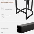 thumbnail image 2 of Bar Stools Set of 4, Counter Height Bar Stools, Curved Back with Metal Frame Island Chairs with Upholstered Modern Tall Barstools Counter Stools for Kitchen Dining Room (Gray), 2 of 8