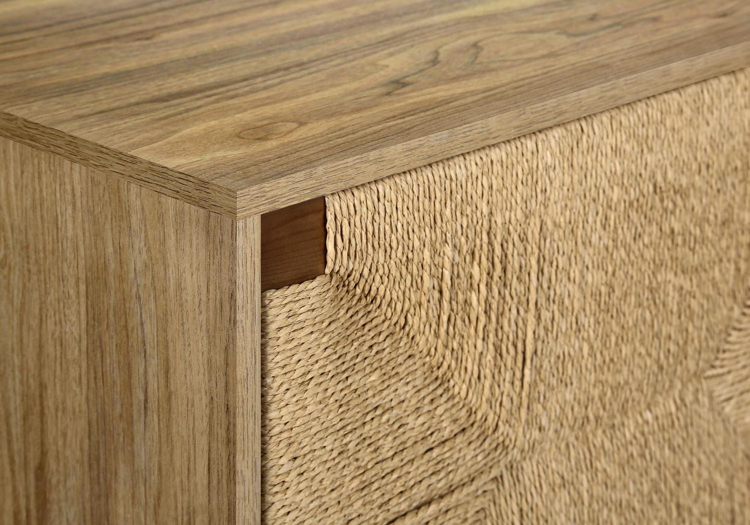 Monarch Specialties Meuble Tv, 72 Pouces, Centre De Divertissement Média, Armoire De Rangement, Console, Stratifié Noyer, Herbes Marines Naturelles, Mid Century, Moderne