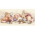 thumbnail image 1 of Kit de Point de Croix Petit Coquillage Doré - 8"X4" 18 Unités, 1 of 3