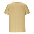 thumbnail image 4 of Bocqde Mens Ribbed T Shirts Fashion Solid Casual Pockets Crew Neck Textured Tees Relaxed Fit Comfortable Short Sleeve Big And Tall Undershirts, 4 of 5