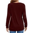 thumbnail image 3 of FAIWAD Womens Spring Tunics Tops Long Sleeve Round Neck Loose Casual Pullover Tops Basic Solid Color Tops, 3 of 6