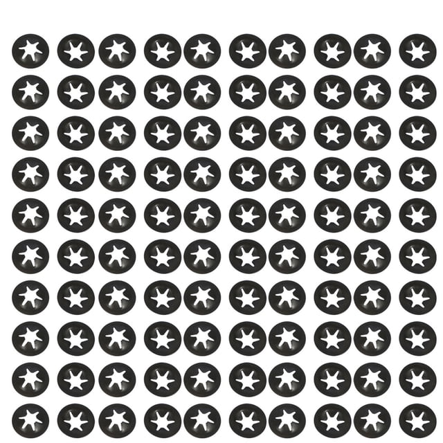Unique Bargains 100 Pcs 4mm x 12mm Internal Tooth Starlock Star Lock Locking Washers
