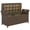 Tan, variant on Outsunny 2-In-1 Patio Wicker Storage Bench 29 Gallon Storage Box Navy Blue