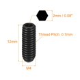 thumbnail image 2 of Unique Bargains Ball Point Set Screws, M4 x 12mm High Carbon Steel Metric Spring Hex Socket Grub Screw 20 Pack, 2 of 7