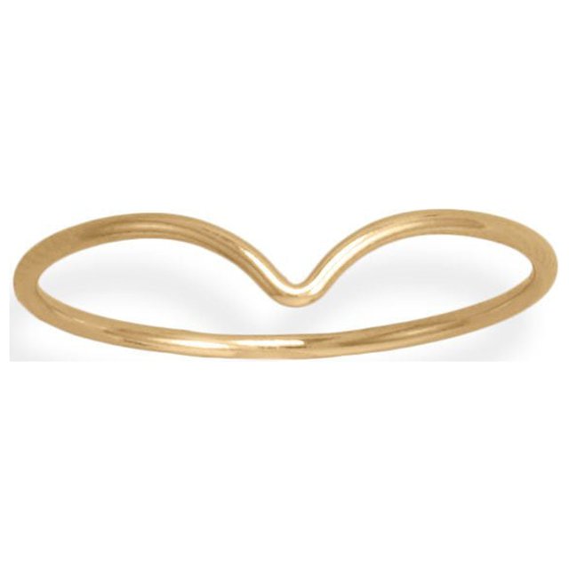 14/20 Gold Filled Thin "V" Design Ring