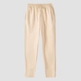 thumbnail image 4 of Ediodpoh Mens Hop Pants Casual Solid Color Track Workout Pants with Pocket Pants for Men Beige S, 4 of 5