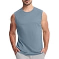 thumbnail image 1 of Posijego Débardeurs Décontractés pour Hommes à Col Rond, Sans Manches, pour Muscles, Chandails Sans Manches pour Hommes, Entraînement, Course, T-Shirts Débardeurs, 1 of 3