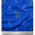 thumbnail image 1 of Soimoi polyester Crepe Fabric Dragonfly & Texture Print Sewing Fabric Yard 42 Inch Wide, 1 of 3