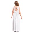 thumbnail image 2 of Miaeowve Robe de Demoiselle d'Honneur pour Fille Sans Manches en Mousseline Perlée, Robe de Demoiselle d'Honneur Junior, Robe de Fête de Mariage pour Filles, Blanc 10, 2 of 7