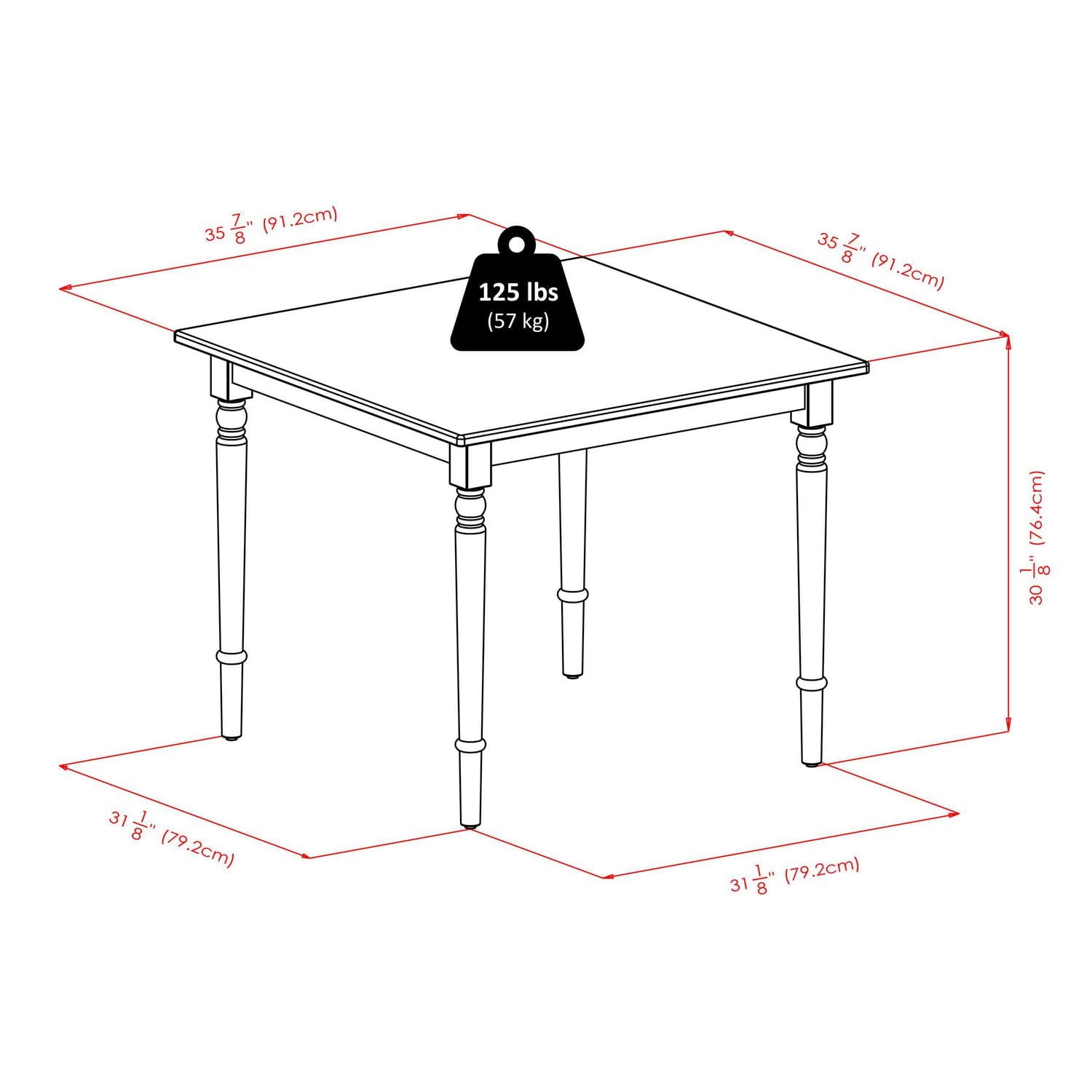 Table de salle à manger à abattant Mornay 3 pièces avec chaises