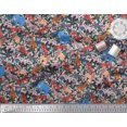 thumbnail image 2 of Soimoi Tissu Poly Georgette Feuilles, Perroquet et Animaux de Zoo Jungle Tissu Imprimé 1 Yard 52 Pouces de Large, 2 of 3