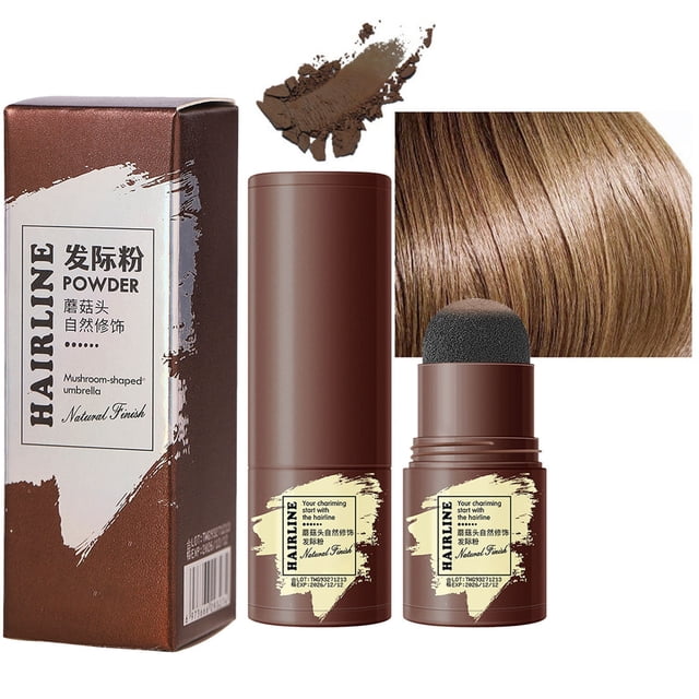 Hairline Powder Stick Hair Shadow And Root Up Powder Hair Shading Sponge Pen Filler Powder For Cover Gray Hair Root Hair Up Thin Hair, Polyester Hair Care Net